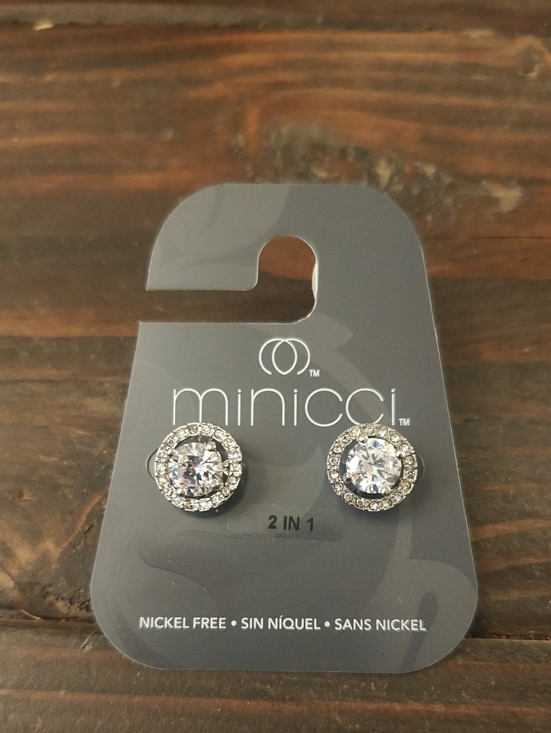 Minicci Jewelry - Minicci Silver Clear Halo Stud Earrings D01 6714